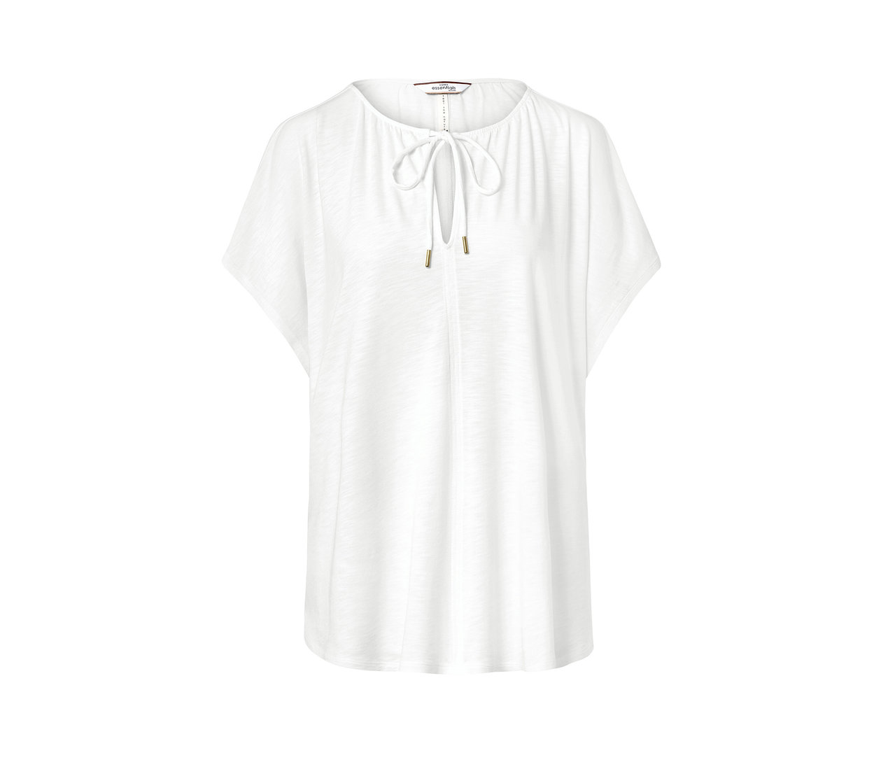 Weisses Blusenshirt mit Bindeband.