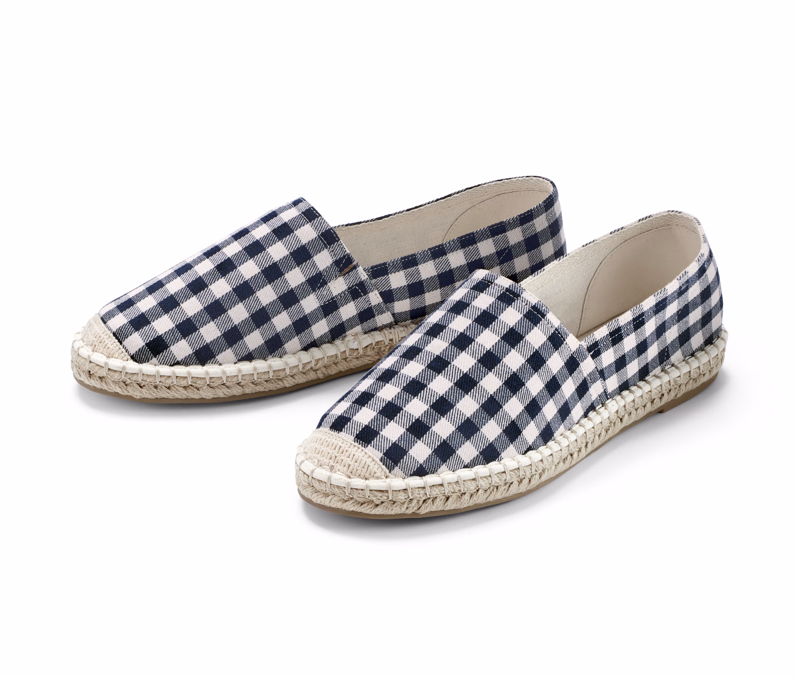 TE 100 günstig Kaufen-Tchibo - Espadrilles - Damen - Gr. 39 - dunkelblau/kariert. Tchibo - Espadrilles - Damen - Gr. 39 - dunkelblau/kariert <![CDATA[Espadrilles Farbe: Dunkelblau-weißes Vichy-Karo Material: Obermaterial Textil 92% Baumwolle, 8% Viskose Fersenfutter 100% Polye