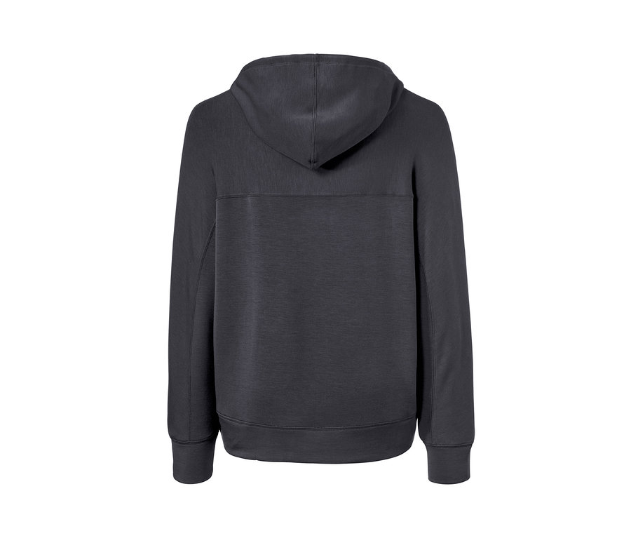 Rückansicht eines Lounge-Sweatshirts mit Kapuze.