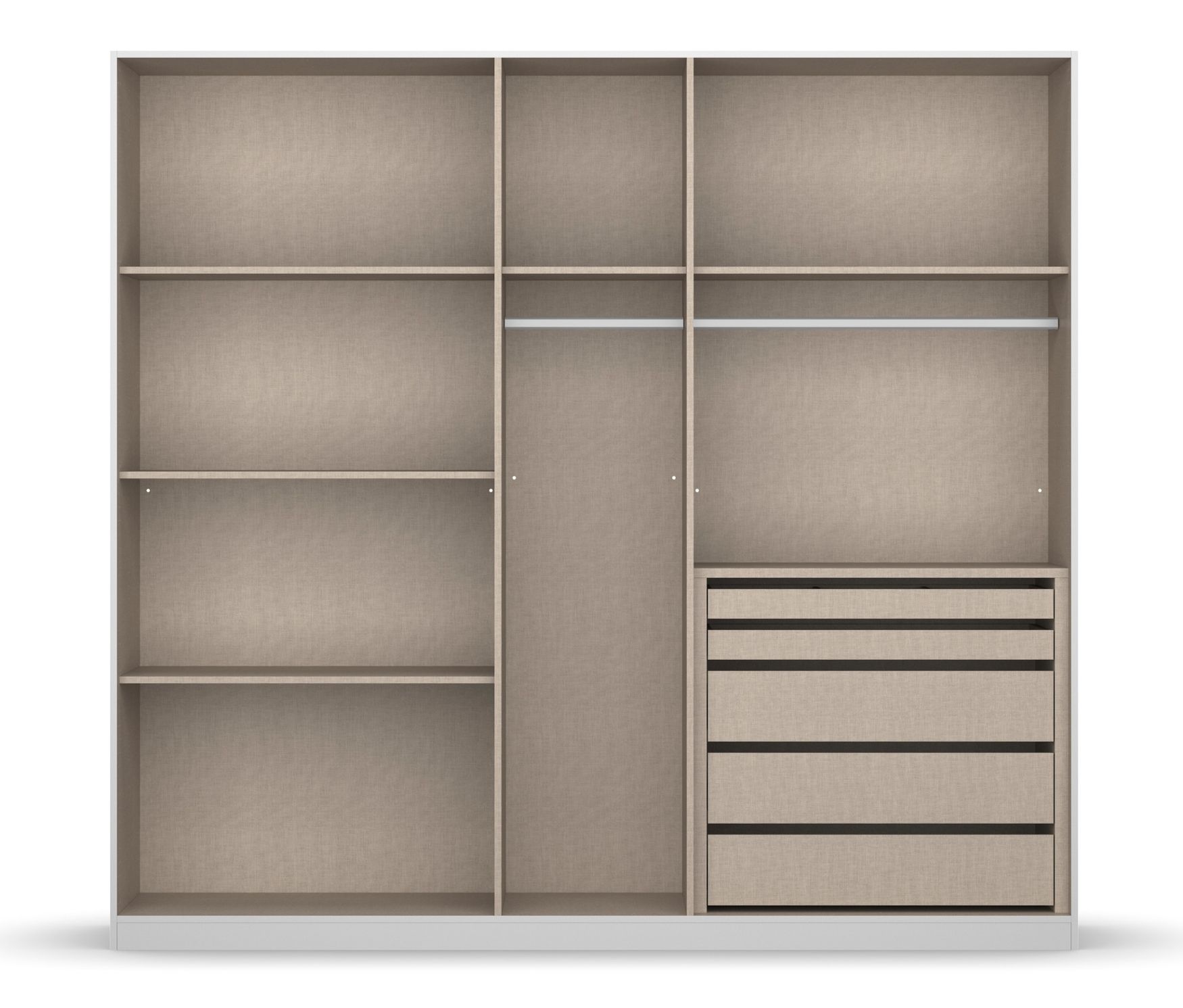 Thumbnail - rauch Schrank »Monostar« - 226x54x210cm - grau - Holz / Holz