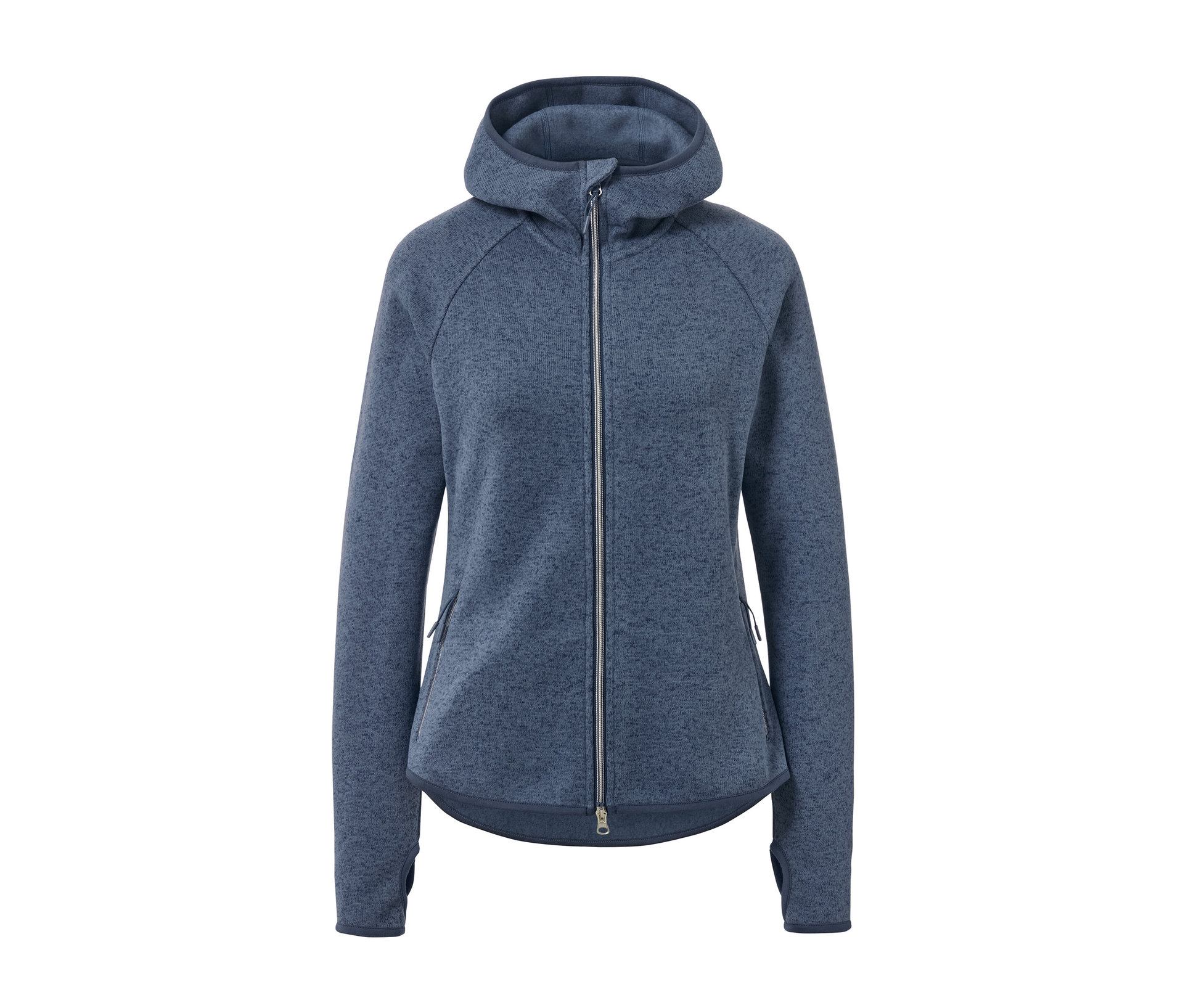 Strickfleece-Jacke - Damen - Gr. XS - blau - blau