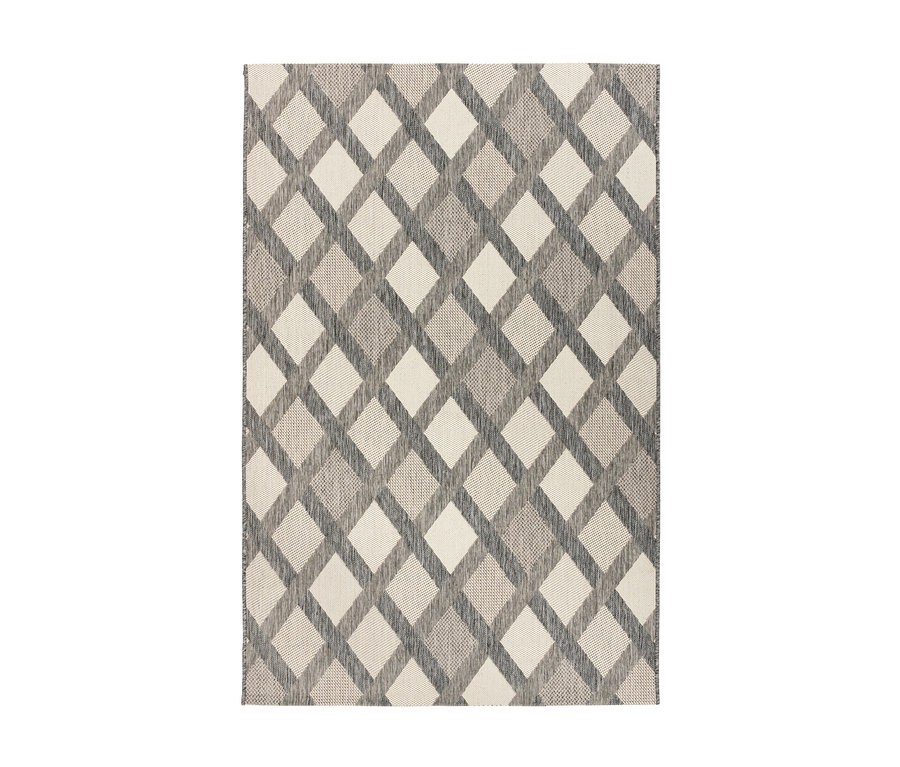 Kayoom Outdoorteppich »Splash 800«, creme, mit Rautenmuster.
