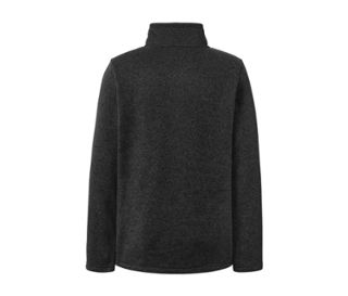 Rückansicht der Strickfleece-Jacke, anthrazit.