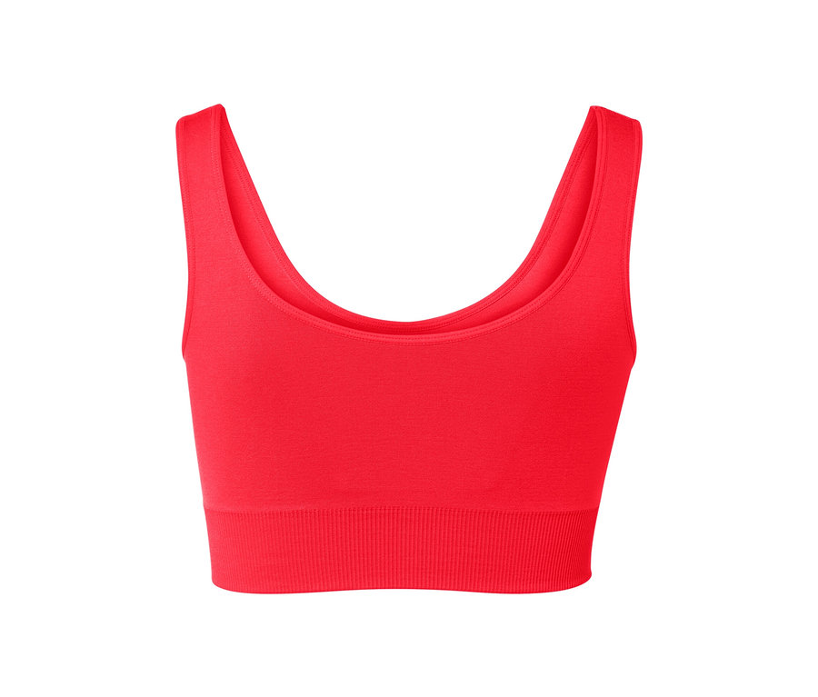 Rotes Seamless-Sport-Bustier.
