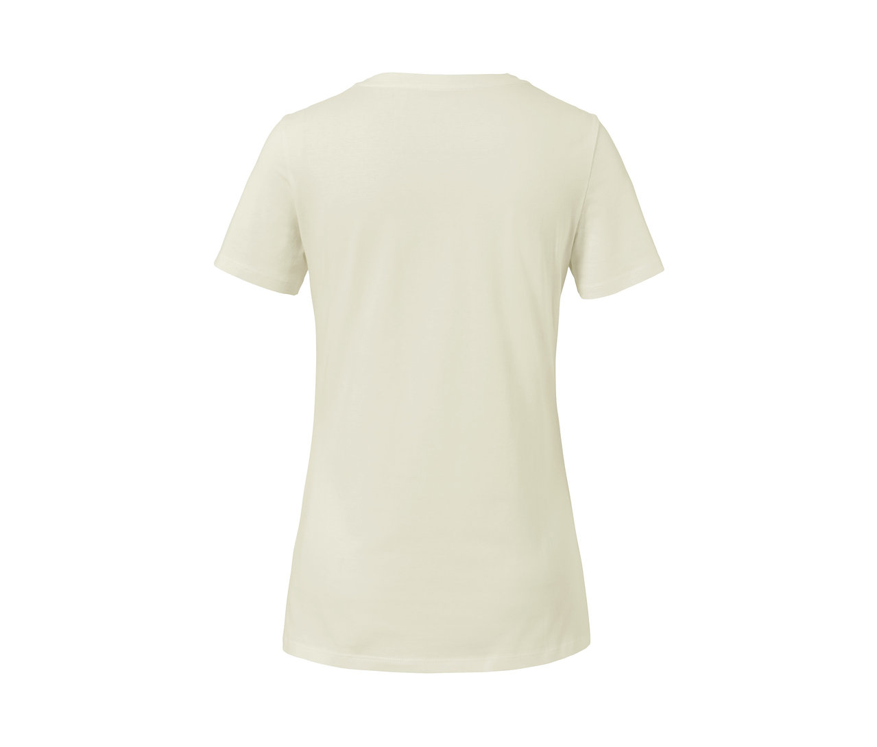 Weißes T-Shirt mit Print von hinten.