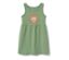 Kinder-Jerseykleid, Löwe - Grün mit mehrfarbigem Löwen-Print