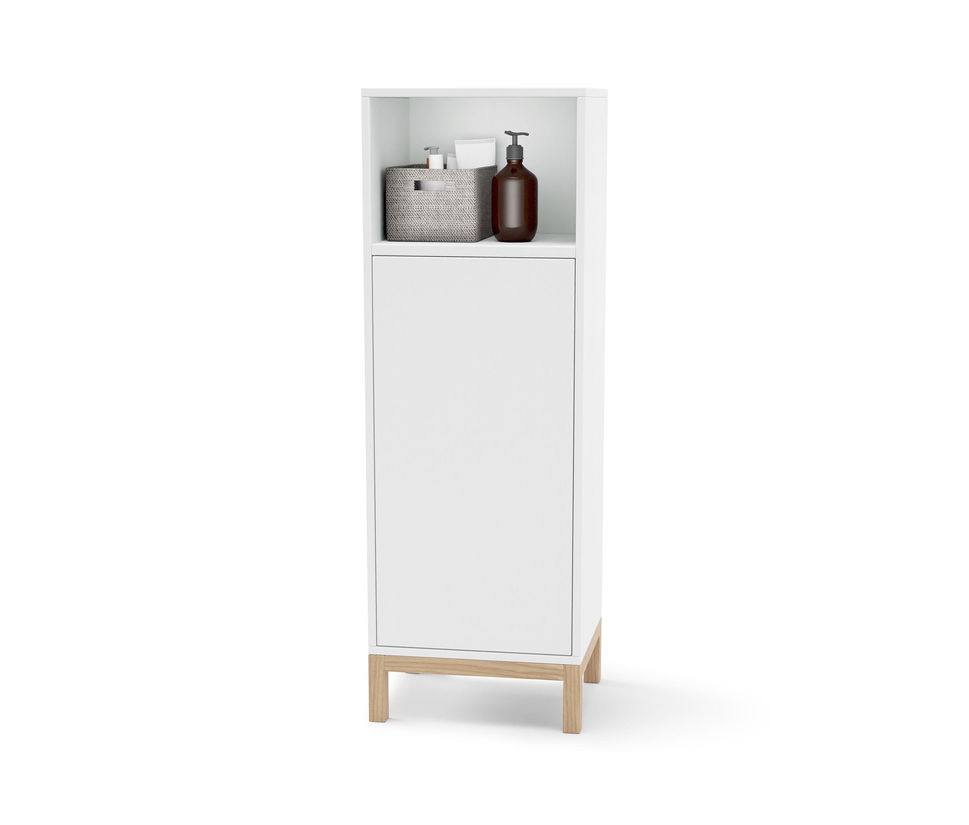 Tchibo - Badschrank - 40x34x117cm - braun - Holz / Eichenholz