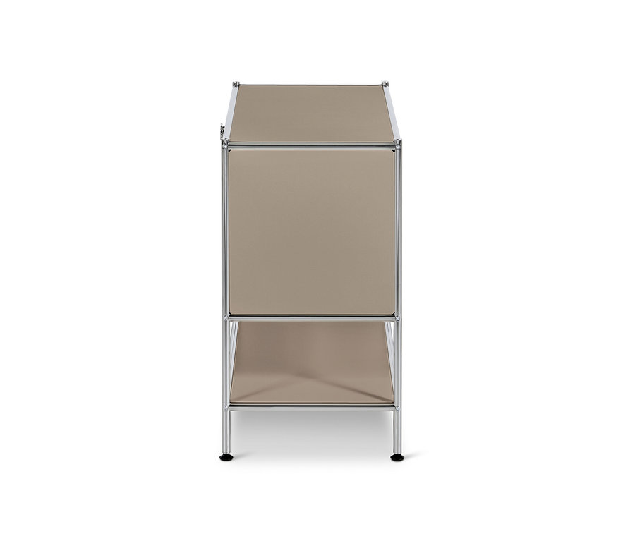 Taupefarbenes Sideboard Metall »CN3« mit Klappe.