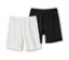 2 Radler-Shorts, schwarz und weiß - Schwarz und weiß