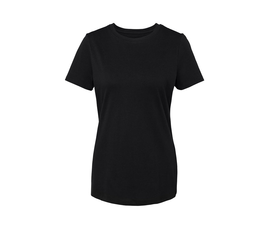 Schwarzes Basic T-Shirt.