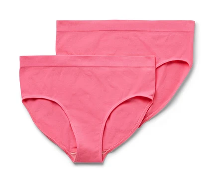 Zwei rosafarbene Seamless-Pantys.