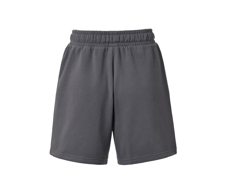 Graue Sport-Sweatshorts.