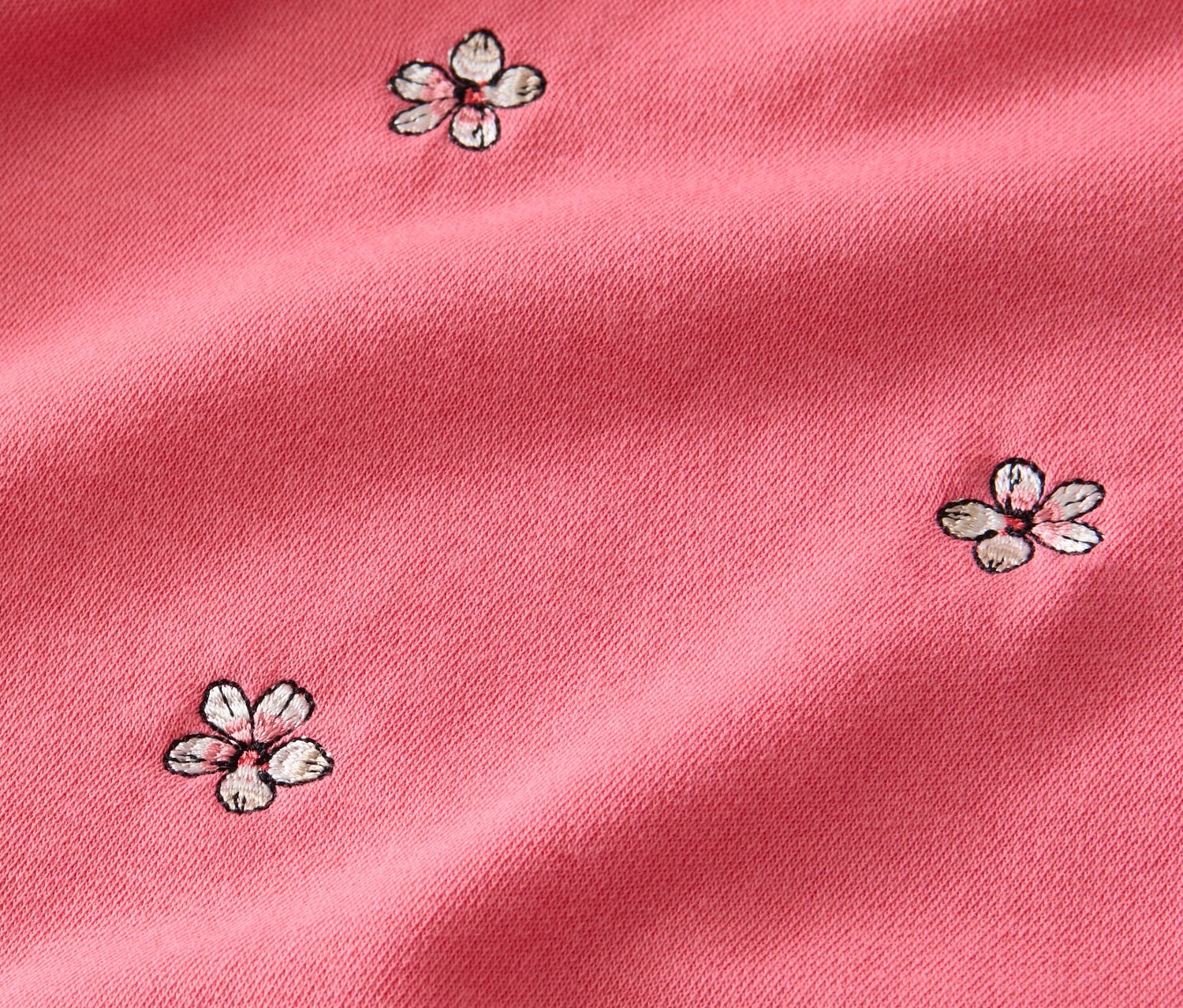 Thumbnail - Tchibo - Besticktes Sweatshirt - Damen - Gr. XL - koralle/geblümt