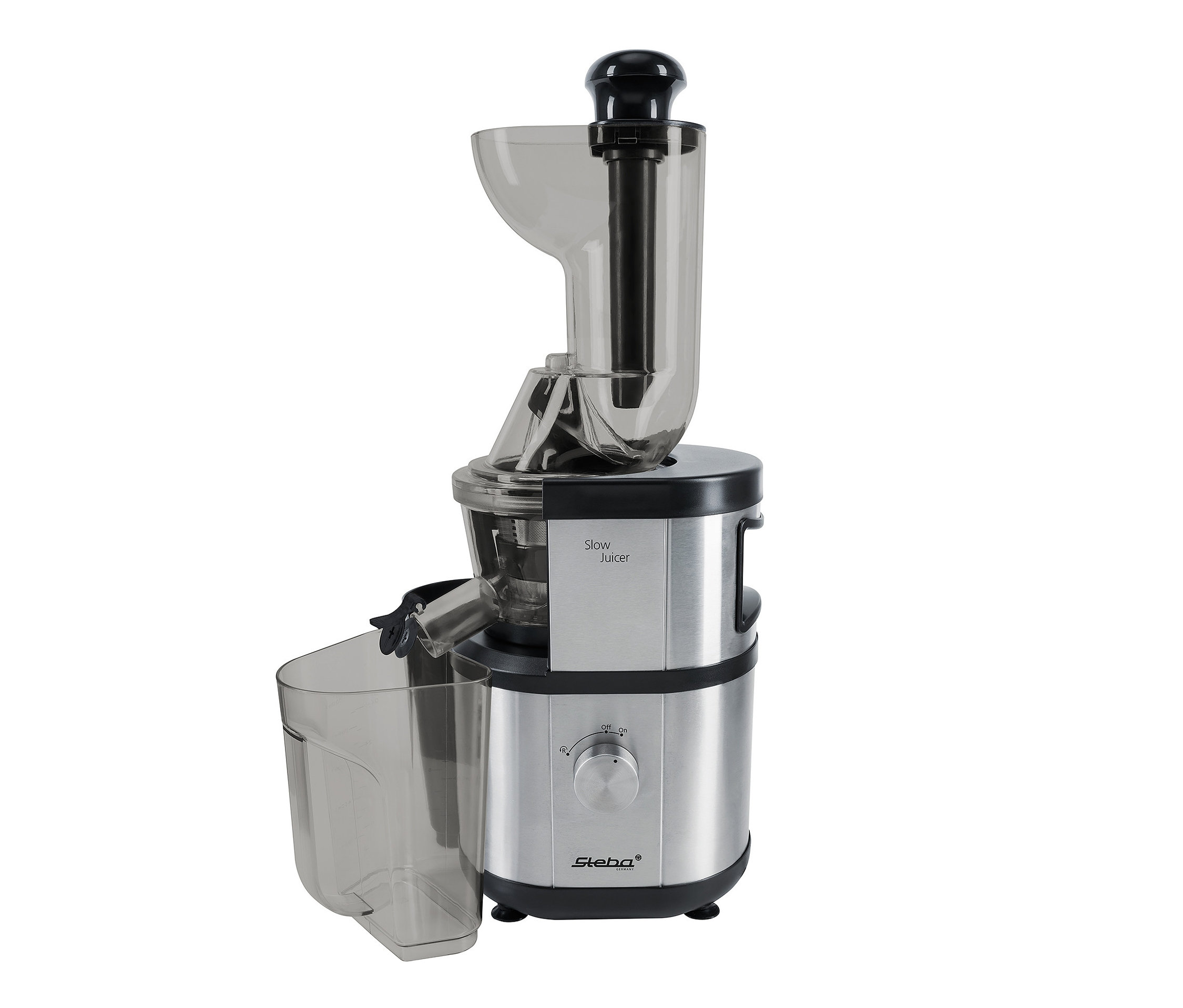 Silberner Steba Slow-Juicer »E 400«.