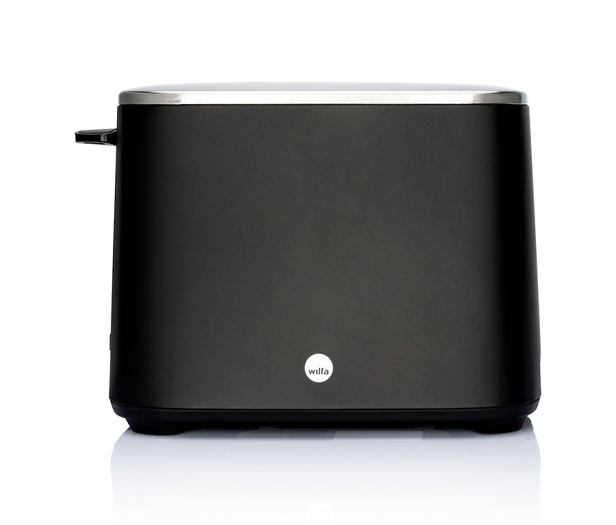 Ein schwarzer WILFA Toaster CLASSIC »CT-1000MB« von vorn.