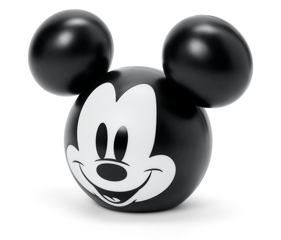 Nahaufnahme einer schwarz-weißen Mickey Mouse-Figur.
