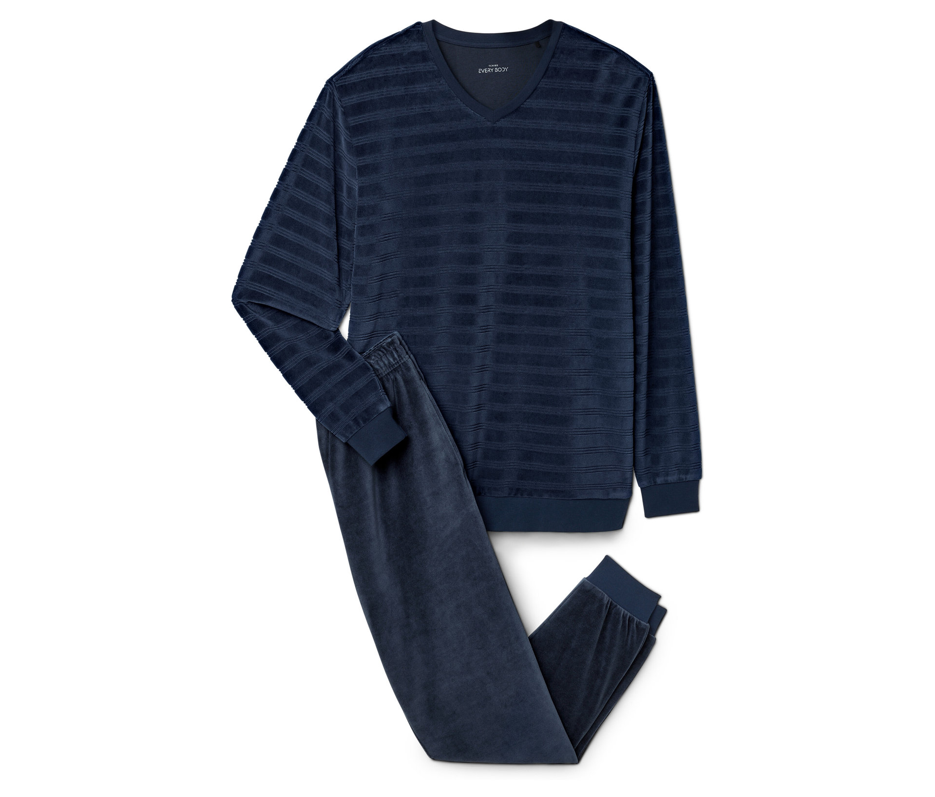 Nicki-Pyjama-Set - Herren - Gr. M - dunkelblau - dunkelblau