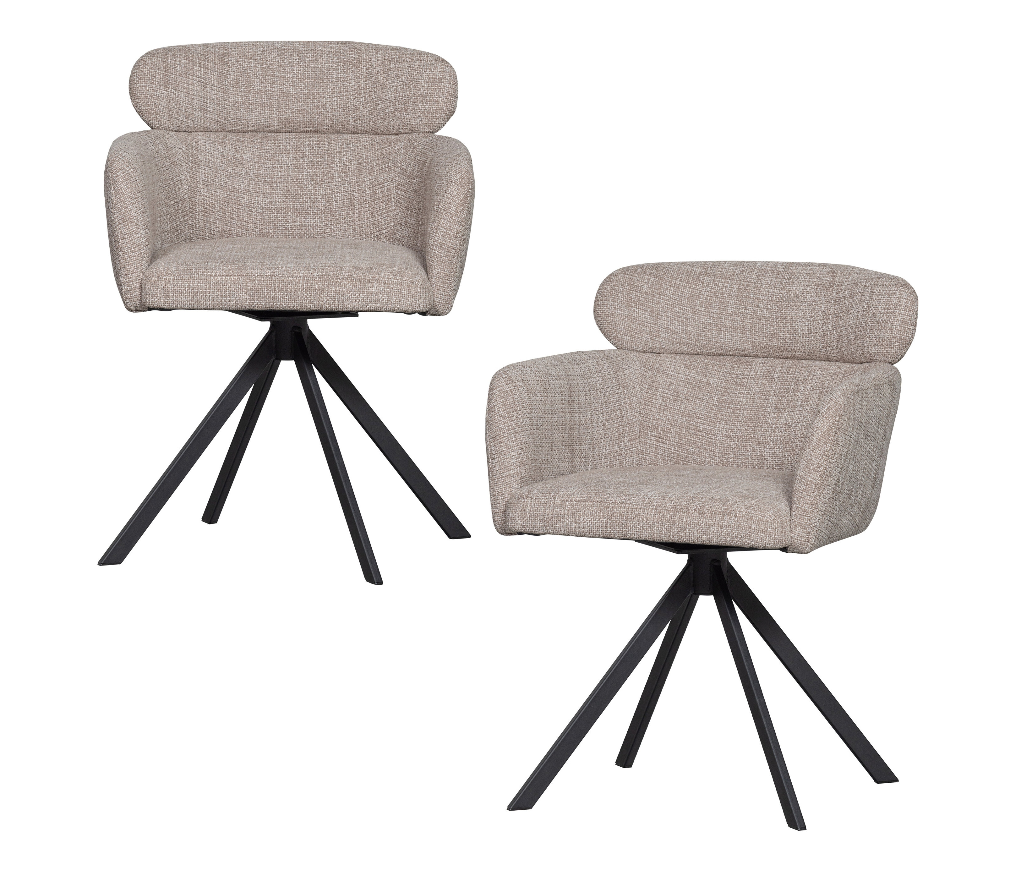 Tchibo - Woood Stühle »Fenne« - 58x60x80cm - Schwarz - Polyester / Metall