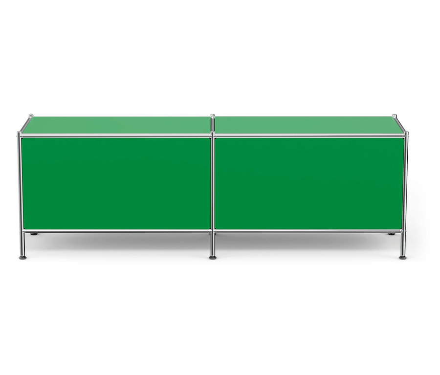 Grünes Lowboard Metall »CN3« mit 2 Klappenfächern.