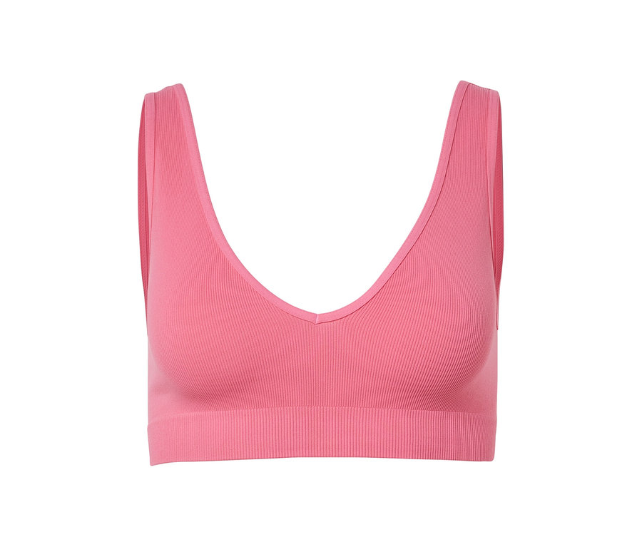Ein pinkes Seamless-Bustier.