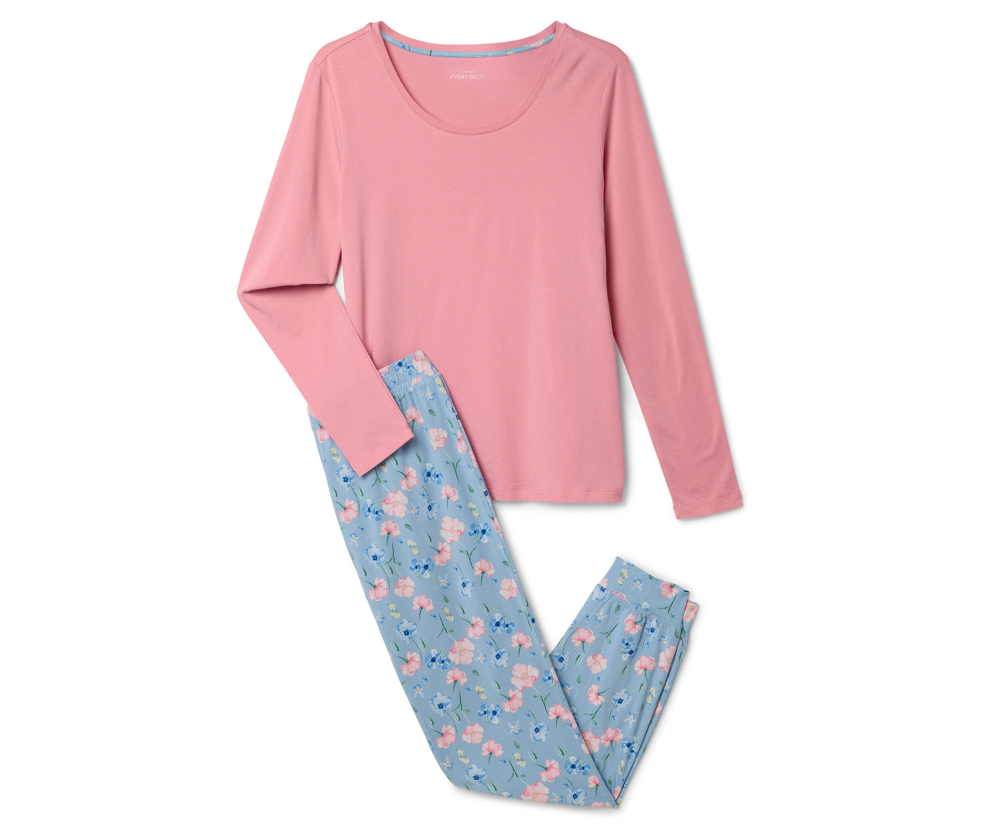 Pyjama - Damen - Gr. S - blau/print - blau