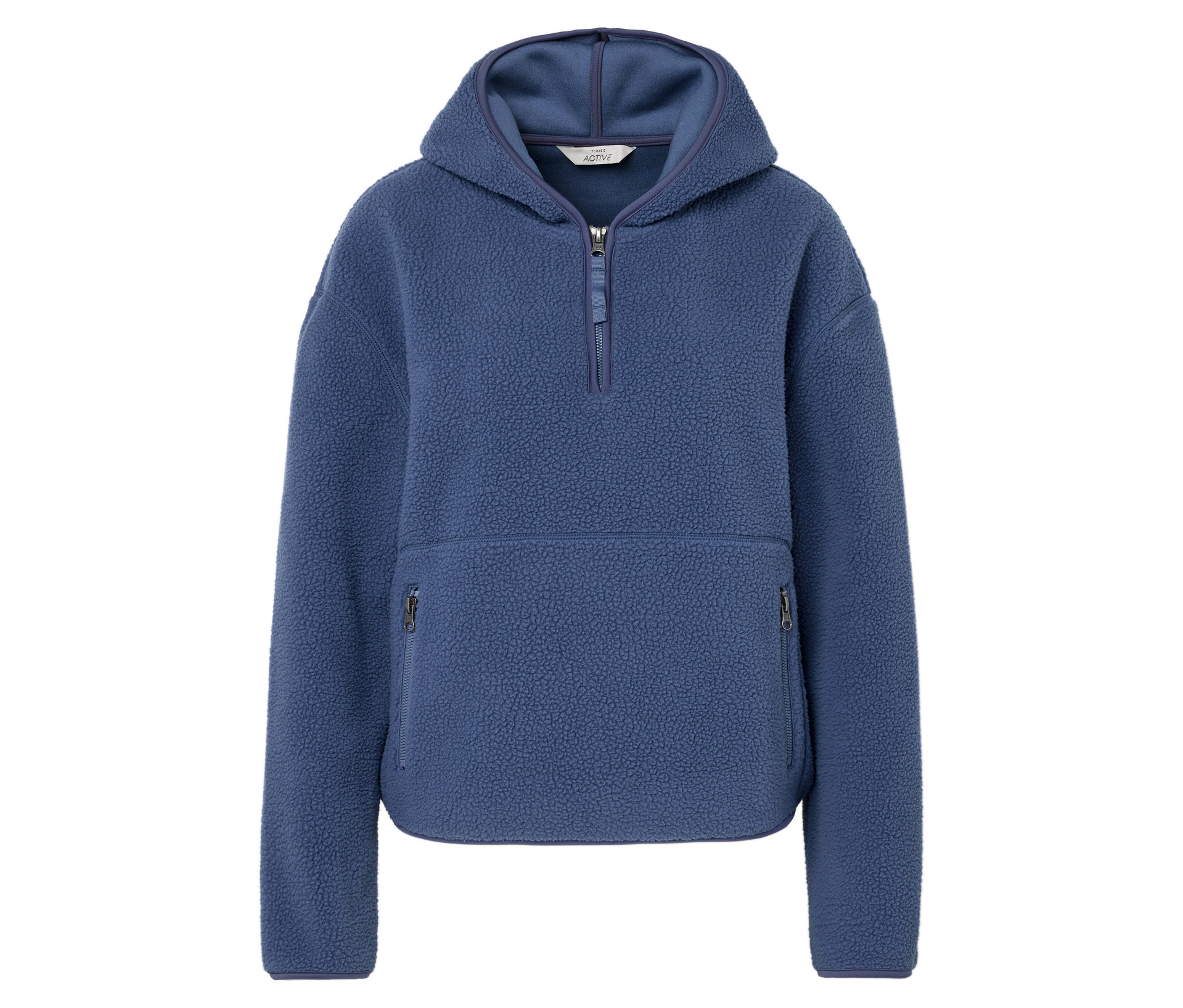 Teddypullover - Damen - Gr. XS - blau - blau