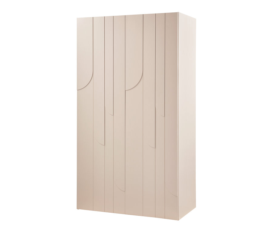 Ein zweitüriger Woood Lagerschrank »Rain« mit 5 Fächern, Kiefer dust.