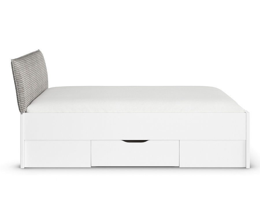 Weißes rauch Bett »Aditio Beds«, 120 cm breit, mit Polsterkopfteil.