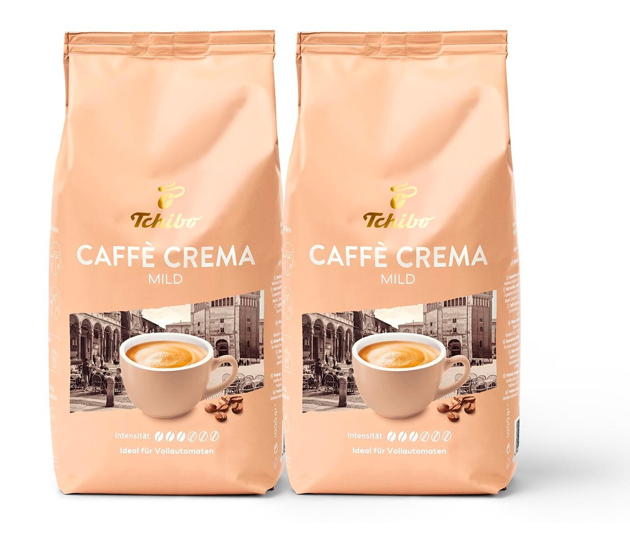 Tchibo - Caffè Crema Mild - 2 x 1 kg Ganze Bohne - Intensität: 3/6