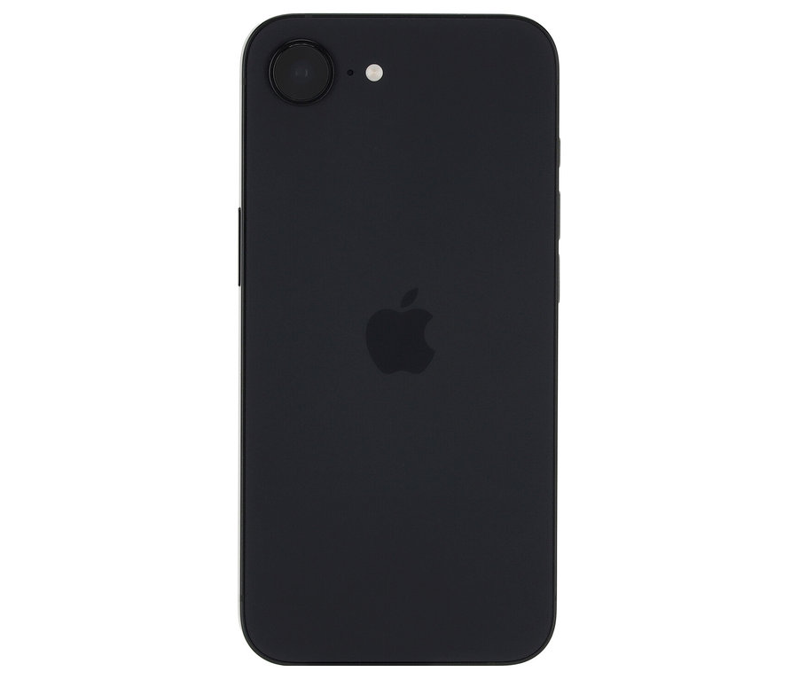 Schwarzes Apple iPhone 16e 128 GB Mobiltelefon.