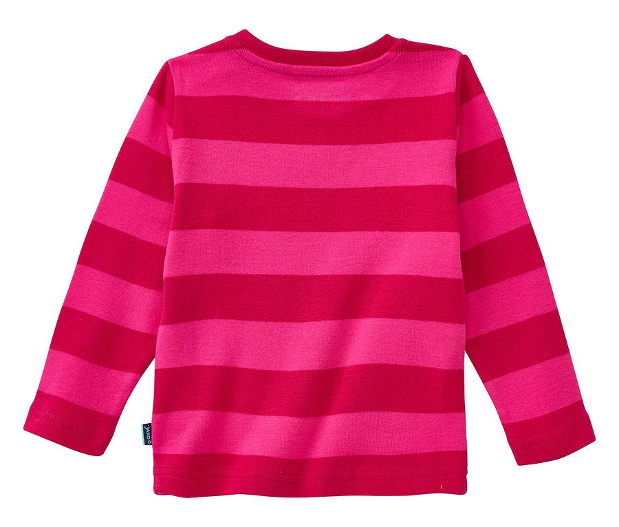 JAKO-O Streifenshirt, fuchsia-traube.