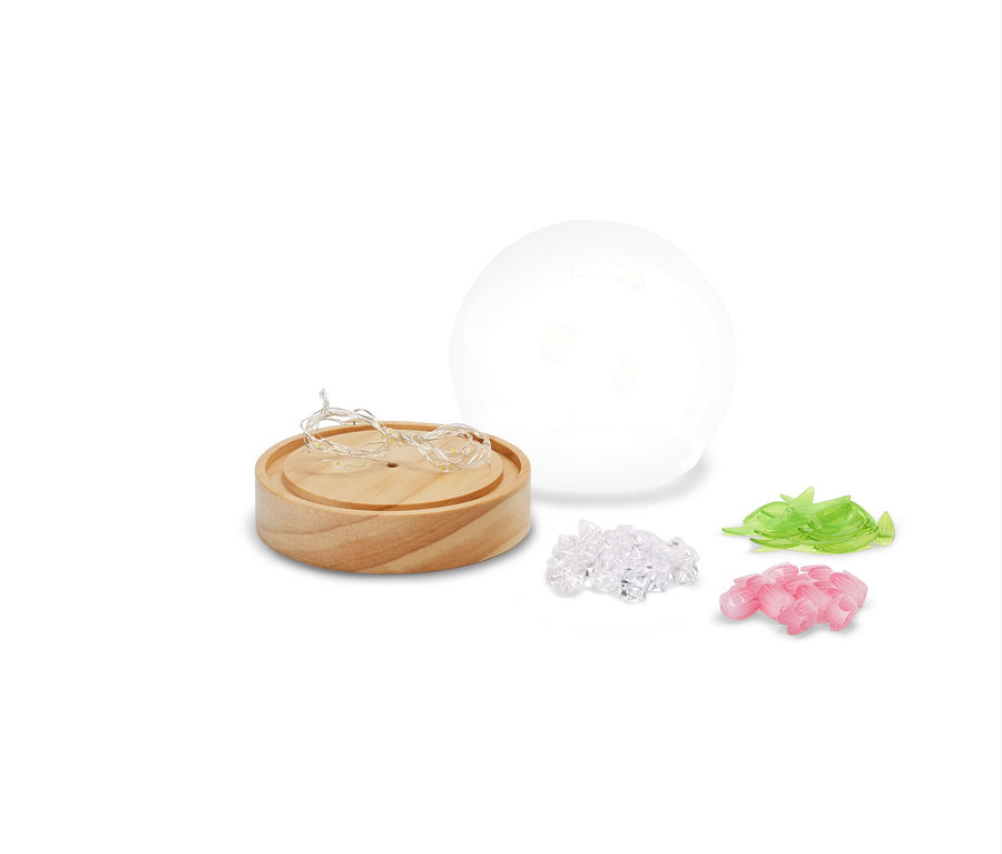 LED-DIY-Bastel-Set auf weißem Hintergrund.