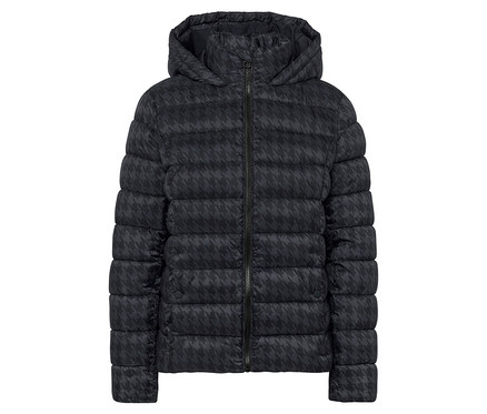 Bedruckte Steppjacke mit Kapuze