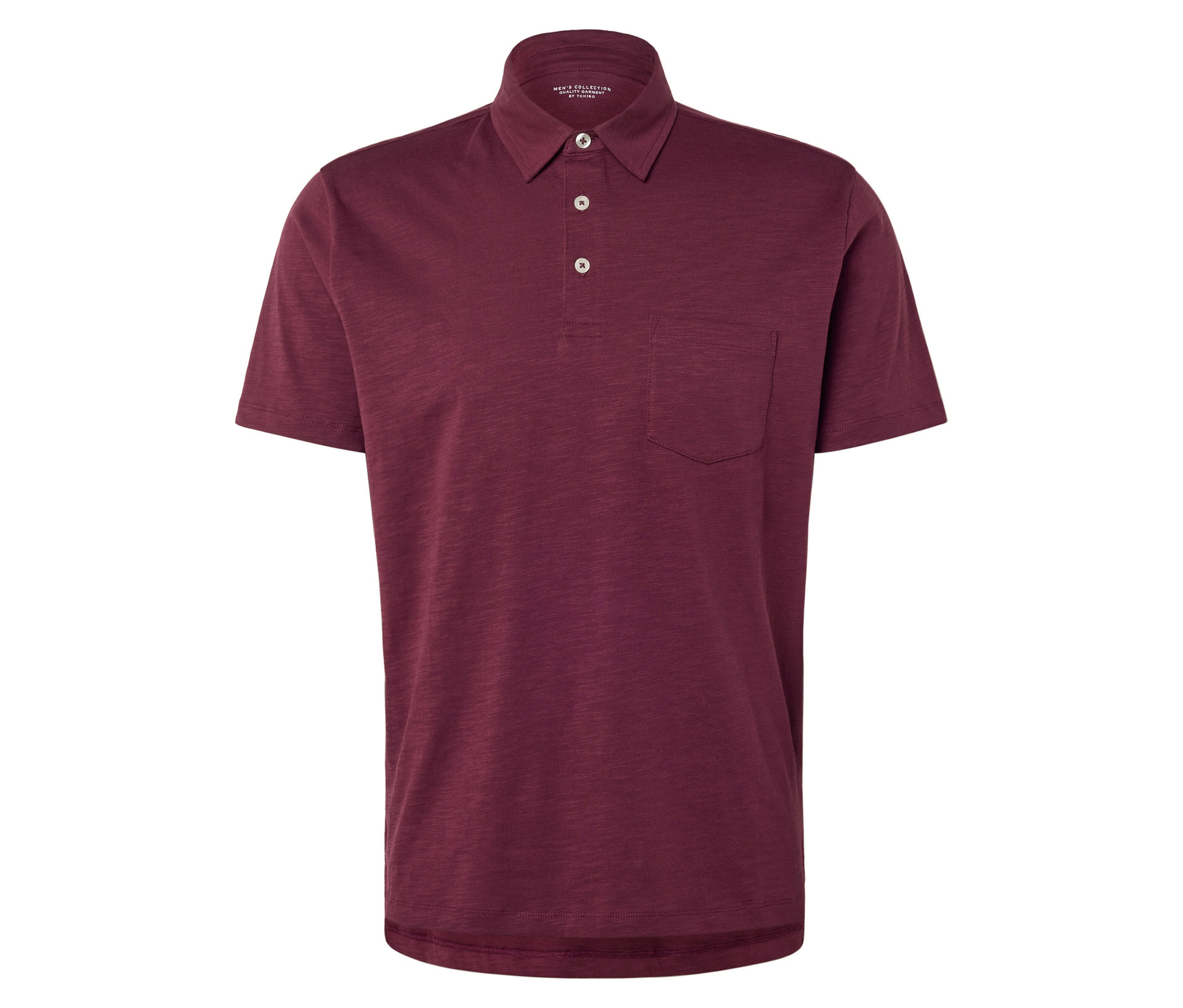 Jersey-Poloshirt - Herren - Gr. XL - dunkelrot - dunkelrot
