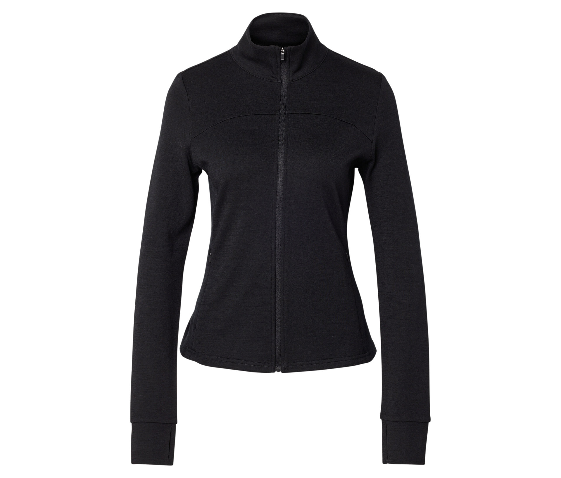 Funktionsjacke mit RWS-zertifizierter Wolle - Damen - Gr. M - schwarz - schwarz