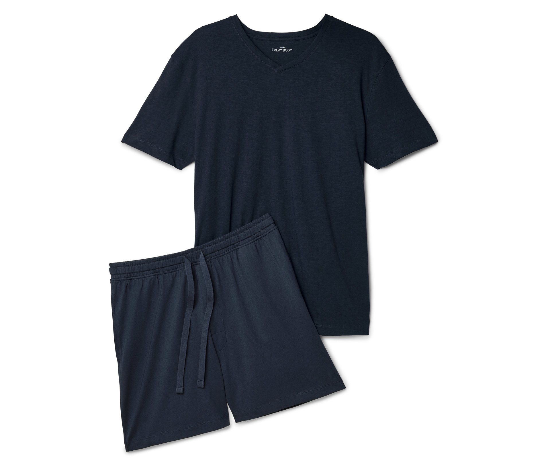 Shorty-Pyjama-Set - Herren - Gr. XXL - dunkelblau - dunkelblau