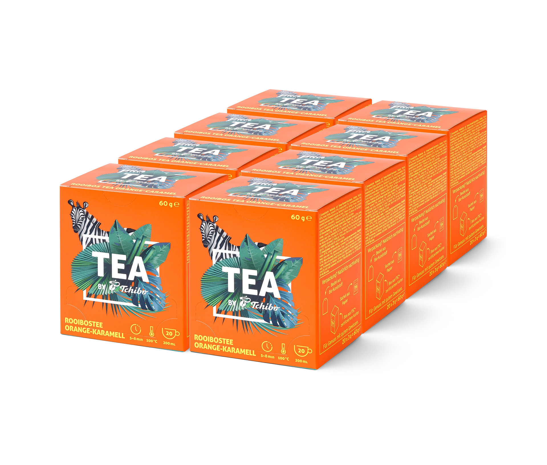 TEA by Tchibo Rooibos Orange-Karamell - 8 x 20