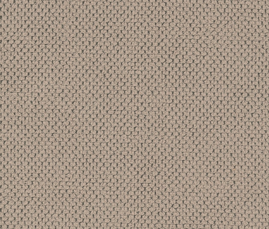 Beiger, dicht gewebter Stoff mit unregelmäßiger, genoppter Textur.