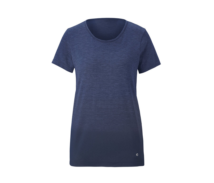 Dunkelblaues Seamless-Funktionsshirt mit kurzen Ärmeln.