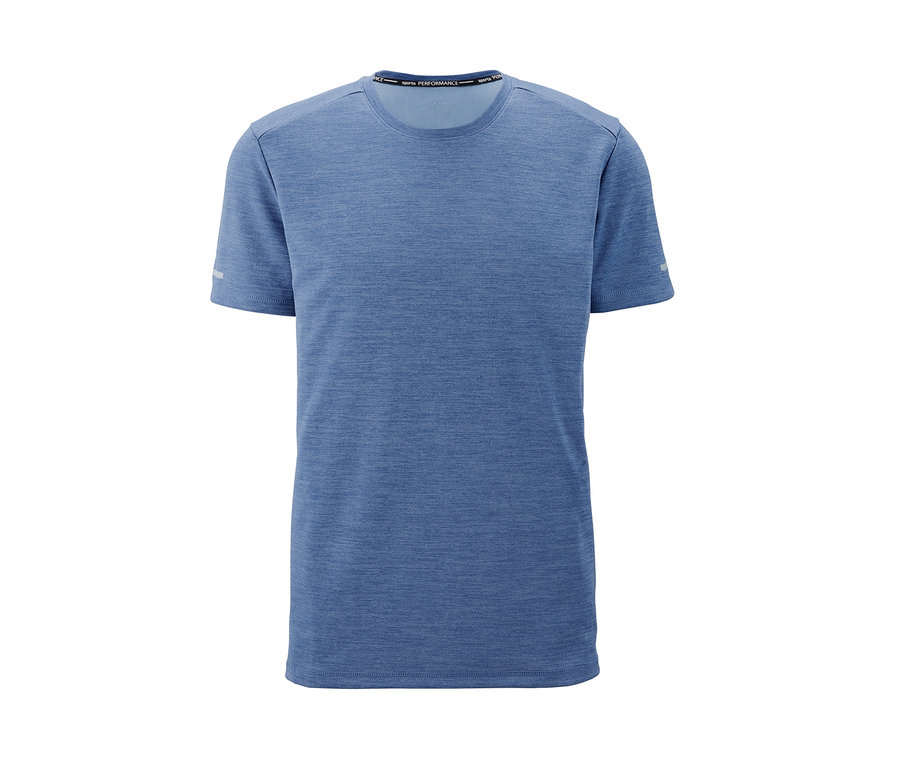 Blaues Funktionsshirt.