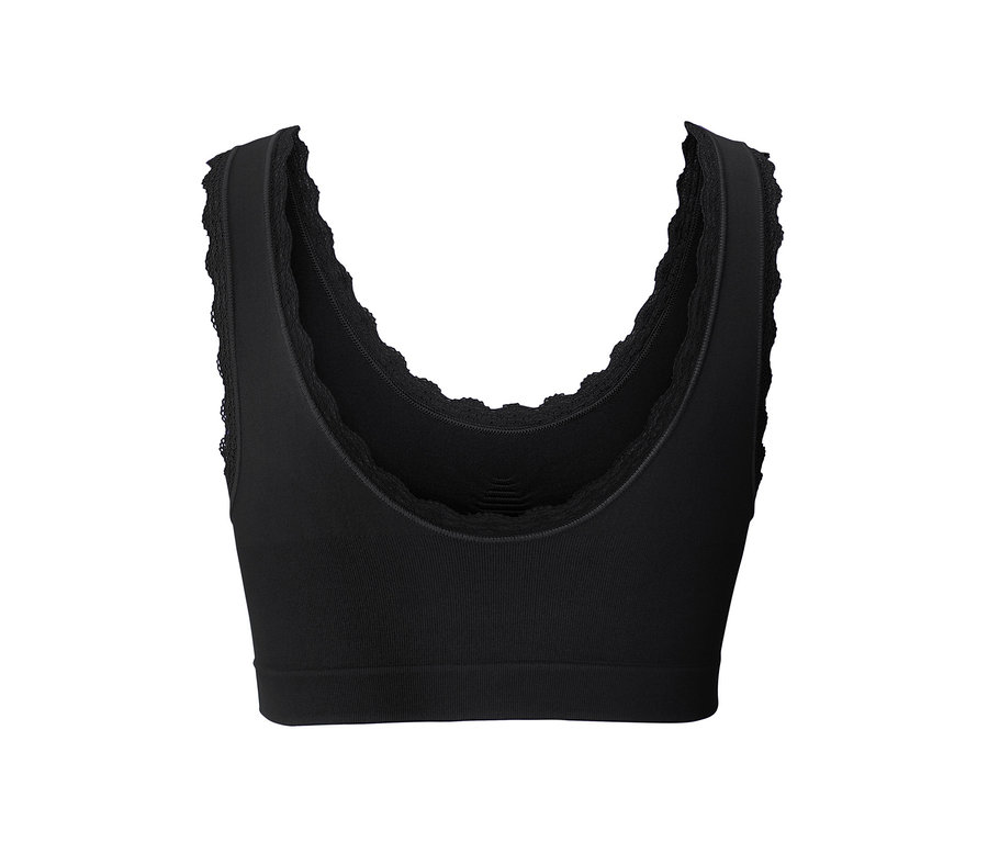 Schwarzes Seamless-Bustier.