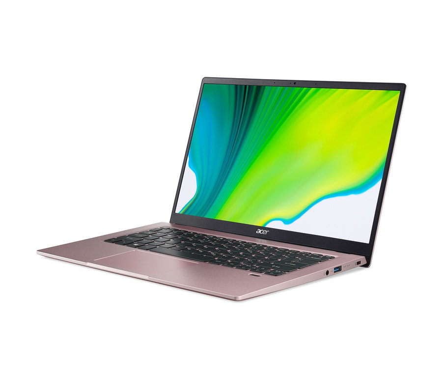 Nahaufnahme eines pinken Acer Swift 1 Notebooks »SF114-34«.