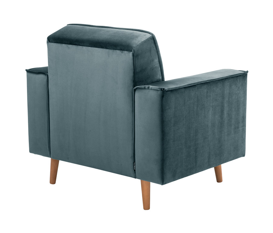 Rückansicht des azurblauen Max Winzer® Sessels »Jolene«.