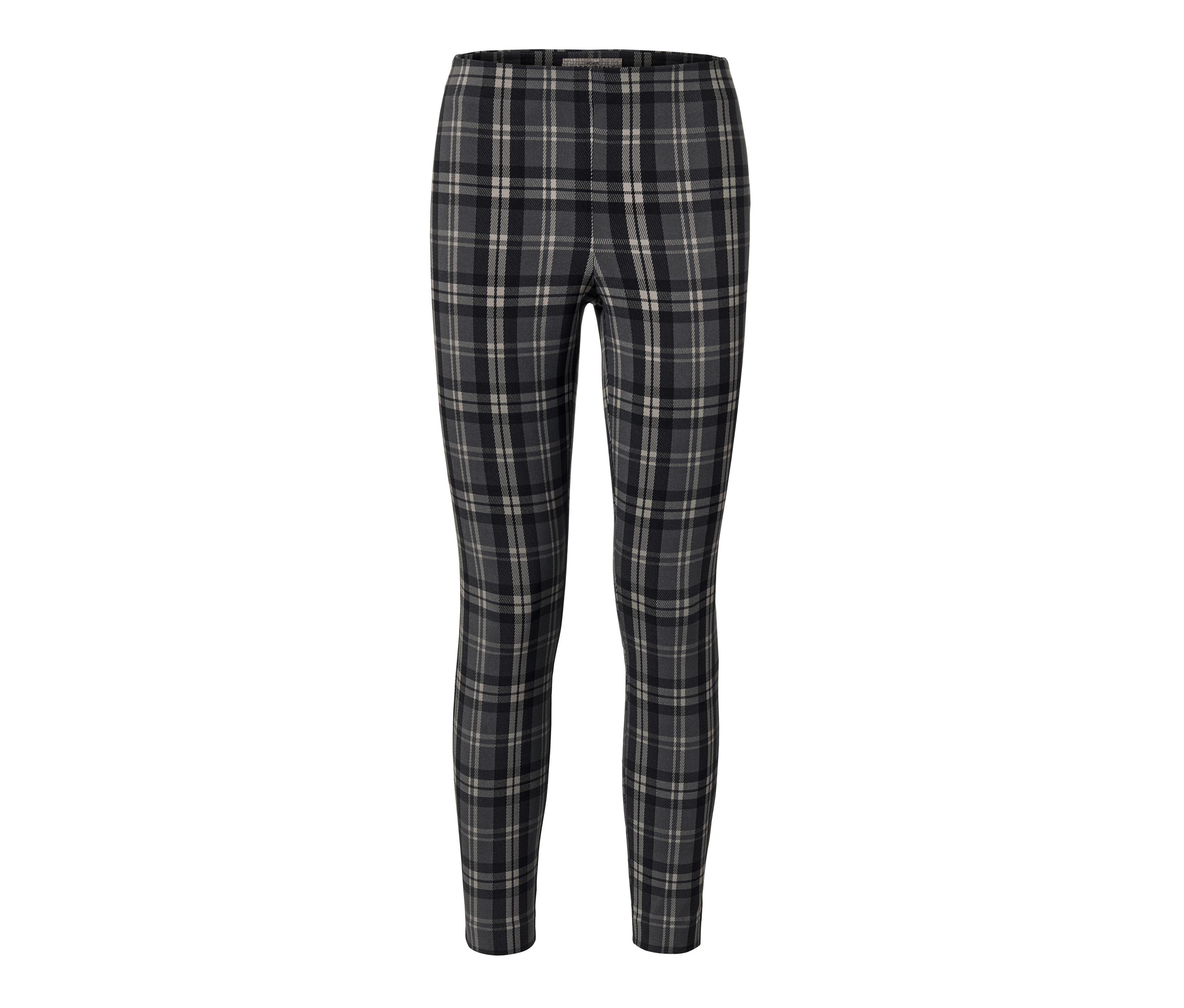 Tchibo - Karierte Stretchhose - Damen - Gr. 40 - schwarz/kariert