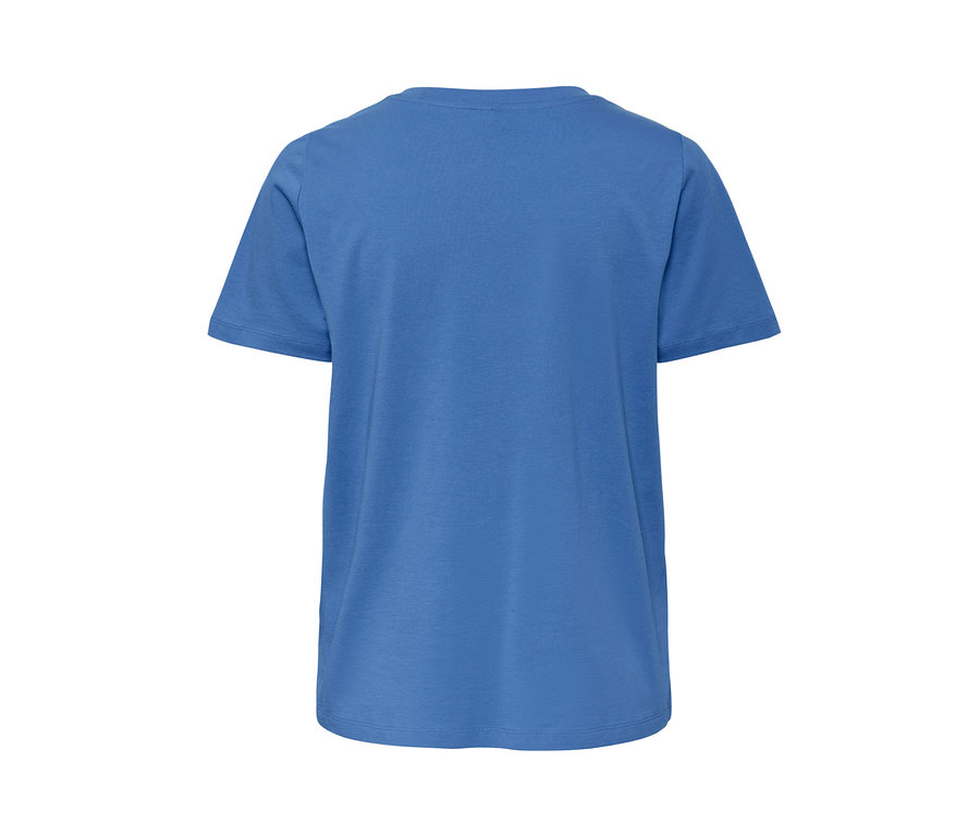 Blaues T-Shirt mit Wording-Print.