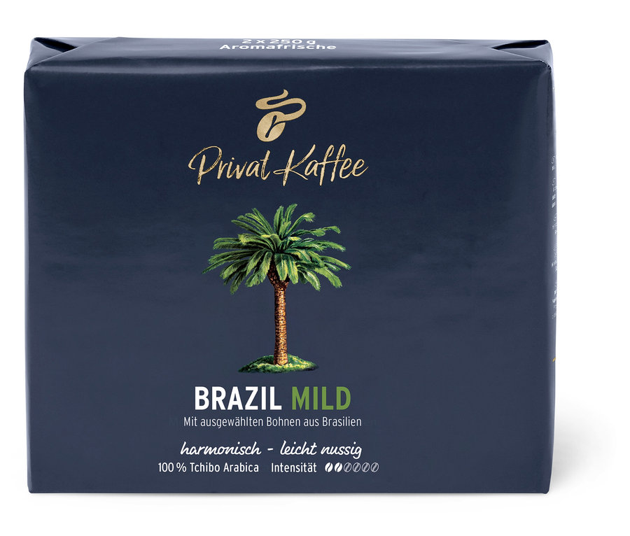 Privat Kaffee Brazil Mild - 2 x 250 g Gemahlen