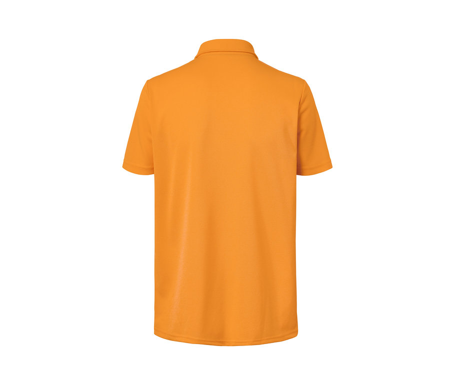 Rückansicht eines Funktions-Poloshirts.