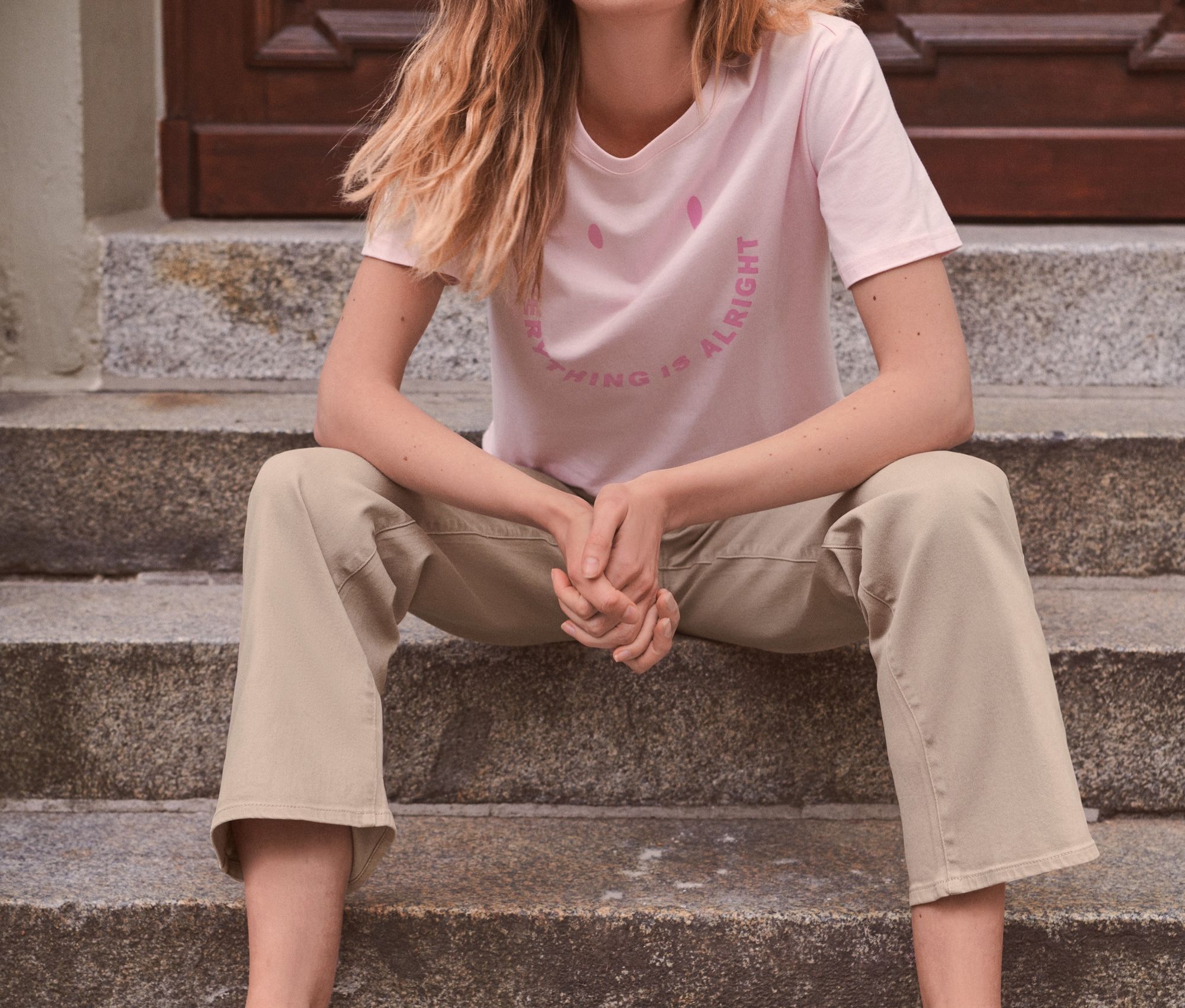 Thumbnail - Tchibo - Jeans mit weitem Bein - Damen - Gr. 34 - beige