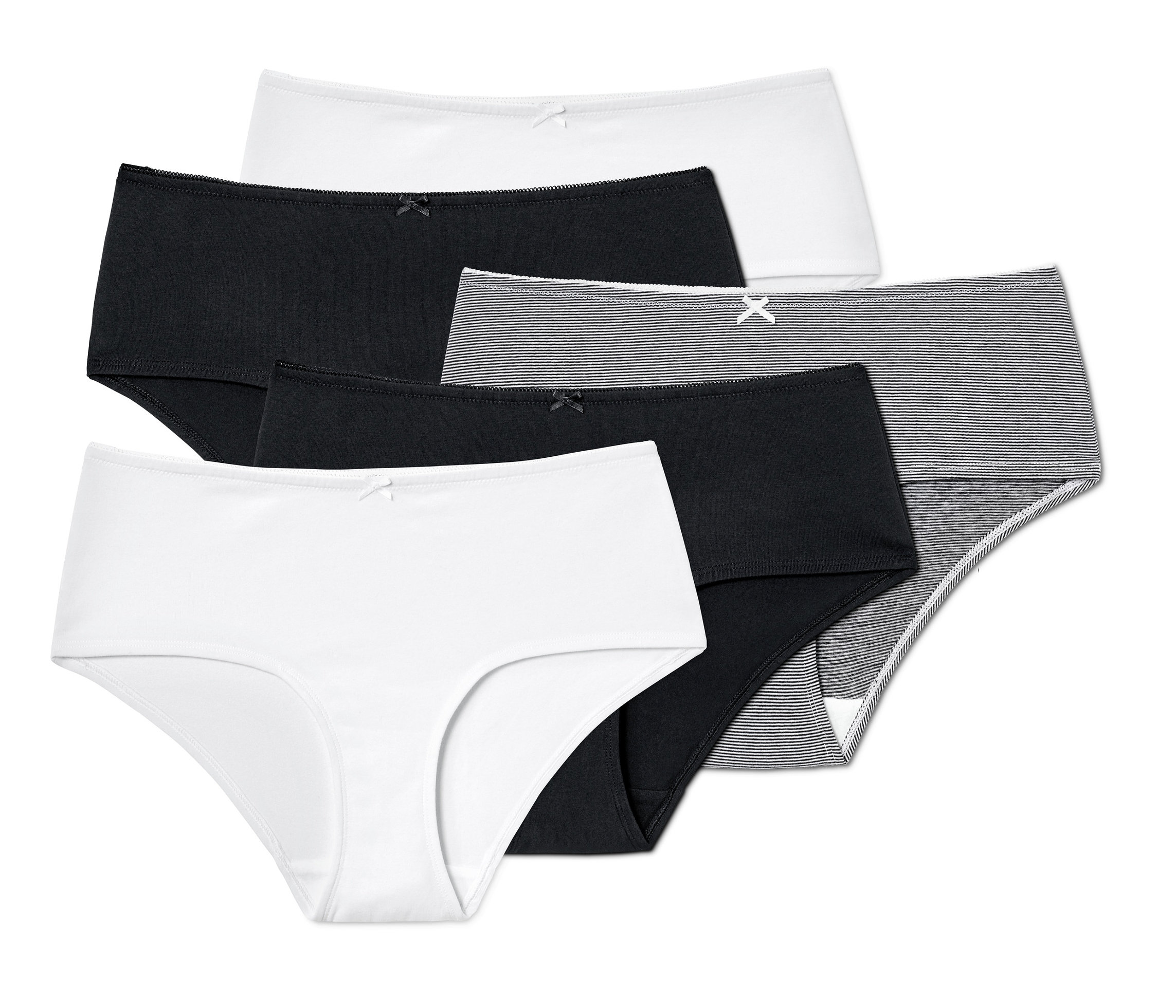 Tchibo - 5 Pantys - Damen - Gr. XXL - schwarz/gestreift