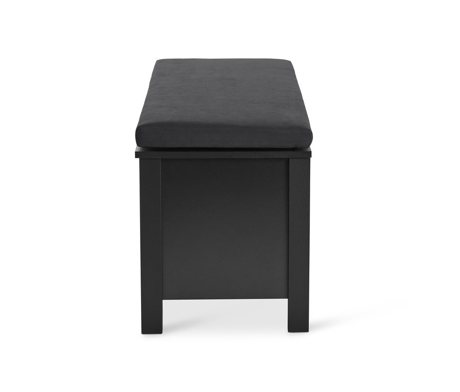 Schwarze Sitzbank »Clara« mit Fach.